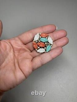 Vtg Crown Trifari Alfred Philippe Rare Fruit Salad Clip On Earrings And Brooch
