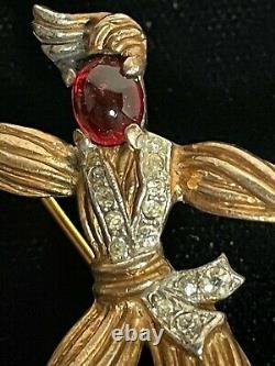 Vtg. Crown Trifari Alfred Philippe Sterling Boy Rag Doll Rintintin Pin Brooch