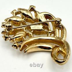 Vtg Crown Trifari Demi Parure Rhinestone Panel Bracelet & Brooch Alfred Philippe