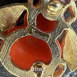 Vtg Crown Trifari Lucite Bug Bee Brooch Gradient Body Alfred Philippe RARE