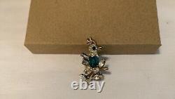 Vtg Crown Trifari Parrot Brooch Pin Gold Tone Jelly Belly Alfred Philippe