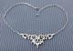 Vtg Crown Trifari White Rhinestone Silvertone Alfred Philippe Necklace 14