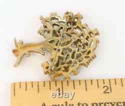 Vtg Designer Signed Trifari Alfred Philippe Clair De Lune Tree Of Life Brooch