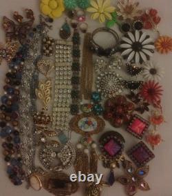 Vtg Jewelry Lot Trifari Eisenberg Weiss Taxco Mex Sterl Vendome J Strongwater