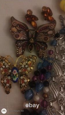 Vtg Jewelry Lot Trifari Eisenberg Weiss Taxco Mex Sterl Vendome J Strongwater