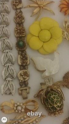 Vtg Jewelry Lot Trifari Eisenberg Weiss Taxco Mex Sterl Vendome J Strongwater