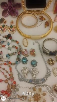 Vtg Jewelry Lot Trifari Eisenberg Weiss Taxco Mex Sterl Vendome J Strongwater