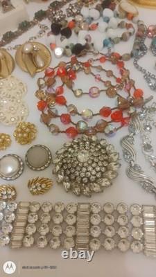 Vtg Jewelry Lot Trifari Eisenberg Weiss Taxco Mex Sterl Vendome J Strongwater