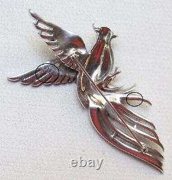 Vtg Large Bird of Paradise Brooch CROWN TRIFARI 127329 Sign Alfred Philippe 279j
