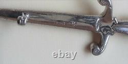 Vtg Lge TRIFARI STERLING SILVER RHINESTONE SWORD PIN ALFRED PHILIPPE 1940 +BONUS