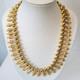 Vtg Super Rare TRIFARI Alfred Philippe Gold Tone Ball Egyptian Revival Necklace