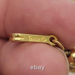 Vtg Super Rare TRIFARI Alfred Philippe Gold Tone Ball Egyptian Revival Necklace