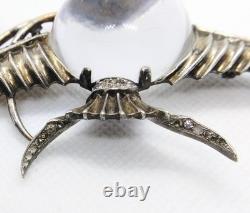 Vtg TRIFARI Alfred Philippe Angel Fish Jelly Belly Sterling Silver Brooch Pin