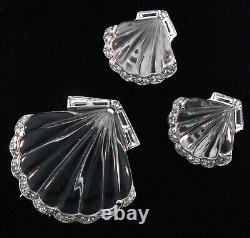 Vtg TRIFARI Alfred Philippe Jelly Belly Moonshell Seashell Clip Pin & Earrings