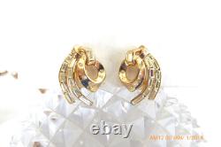 Vtg Trifari A. Philippe Meteor Rhinestone Necklace, Earrings, Brooch Parure