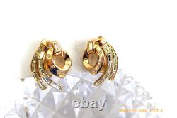 Vtg Trifari A. Philippe Meteor Rhinestone Necklace, Earrings, Brooch Parure