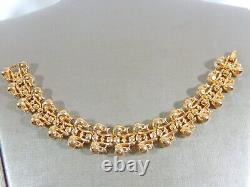 Vtg Trifari A. Philippe Simulated Pearl Rhinestone 18kgp 7.25 Bracelet