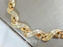 Vtg Trifari Alfred Philippe Baguette Rhinestone 18kgp Ribbon Necklace Rare Htf