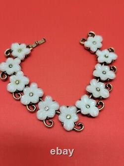 Vtg Trifari Alfred Philippe forget me not Bracelet 1950's