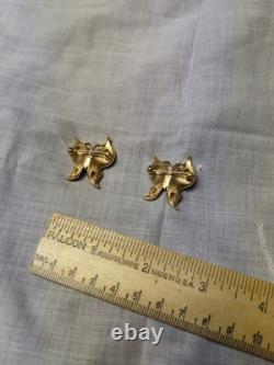 Vtg Trifari Butterfly Brooch Smokey Rhinestones Alfred Philippe 2 MISS STONES