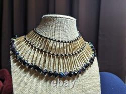 WOW! Stunning Alfred Philippe Trifari pre-1955 Egyptian Revival collar necklace